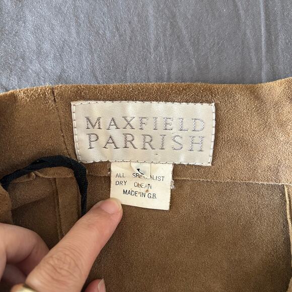 Maxfield Parrish Genuine Suede Maxi Skirt – Tan-Lace-Up Side Slit – Made in GB - Picture 10 of 10